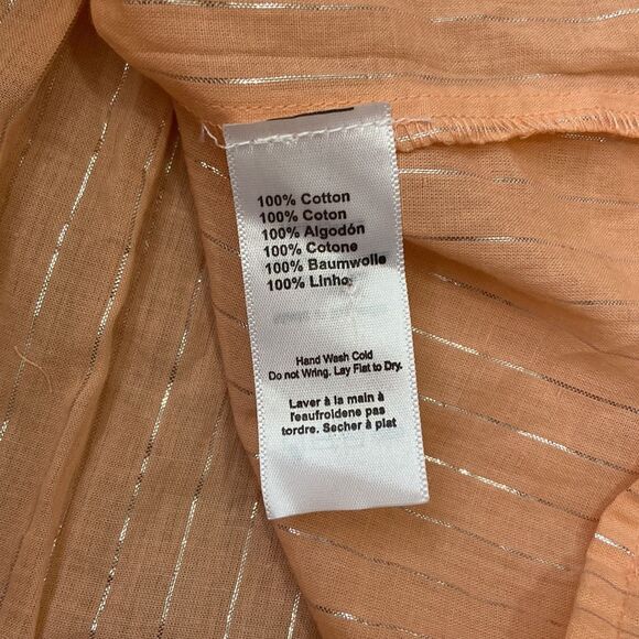 Emerson Fry India Collection Heirloom Lurex Stripe Cotton Midi Dress size XS/S - Picture 13 of 13